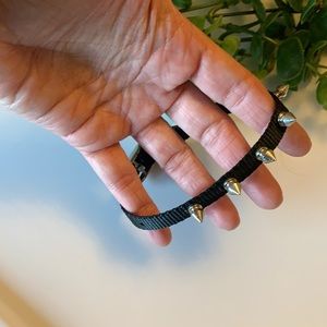 Small black with silver spikes dog collar